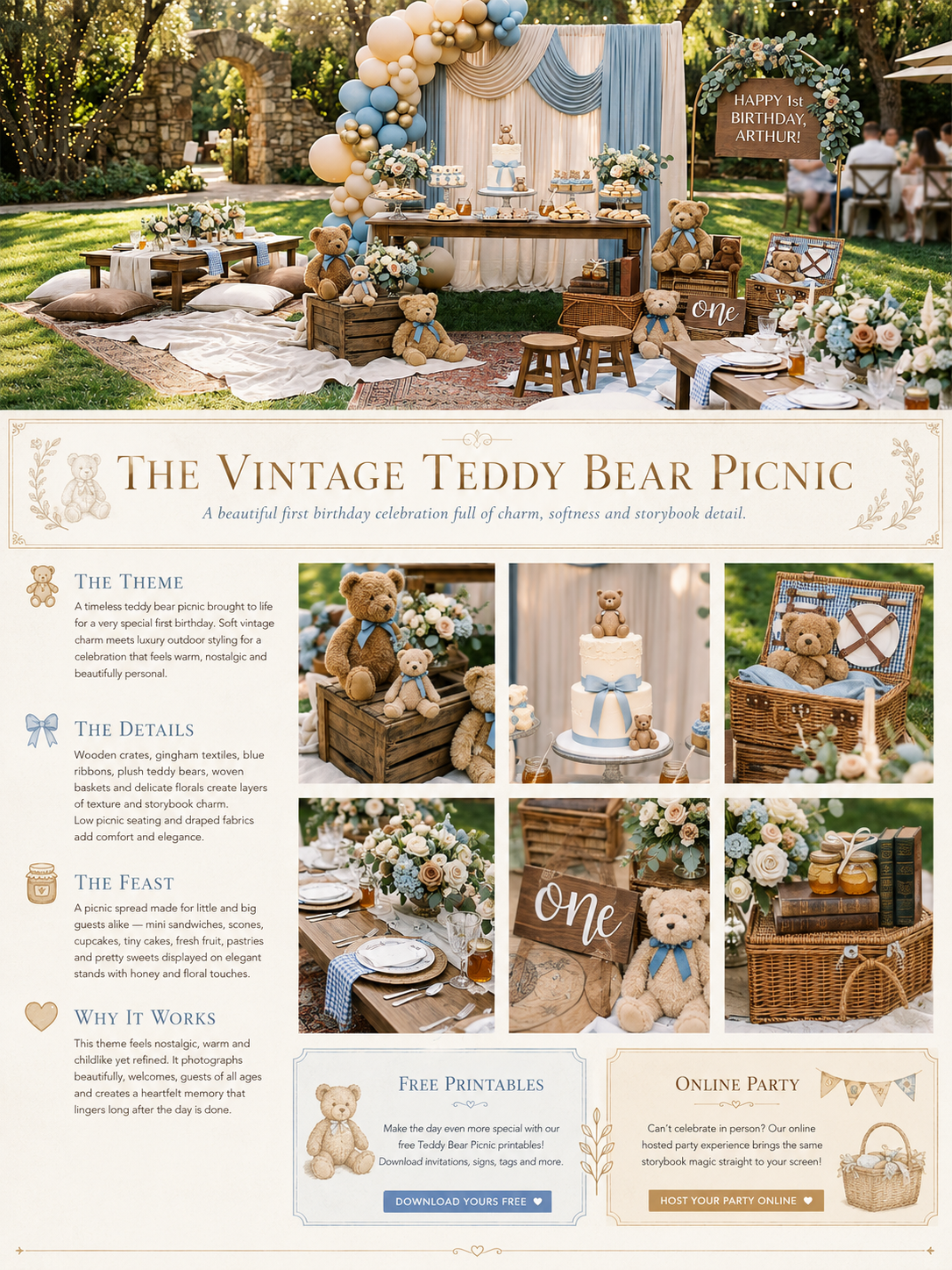 The Vintage Teddy Bear Picnic - So Cute !!!