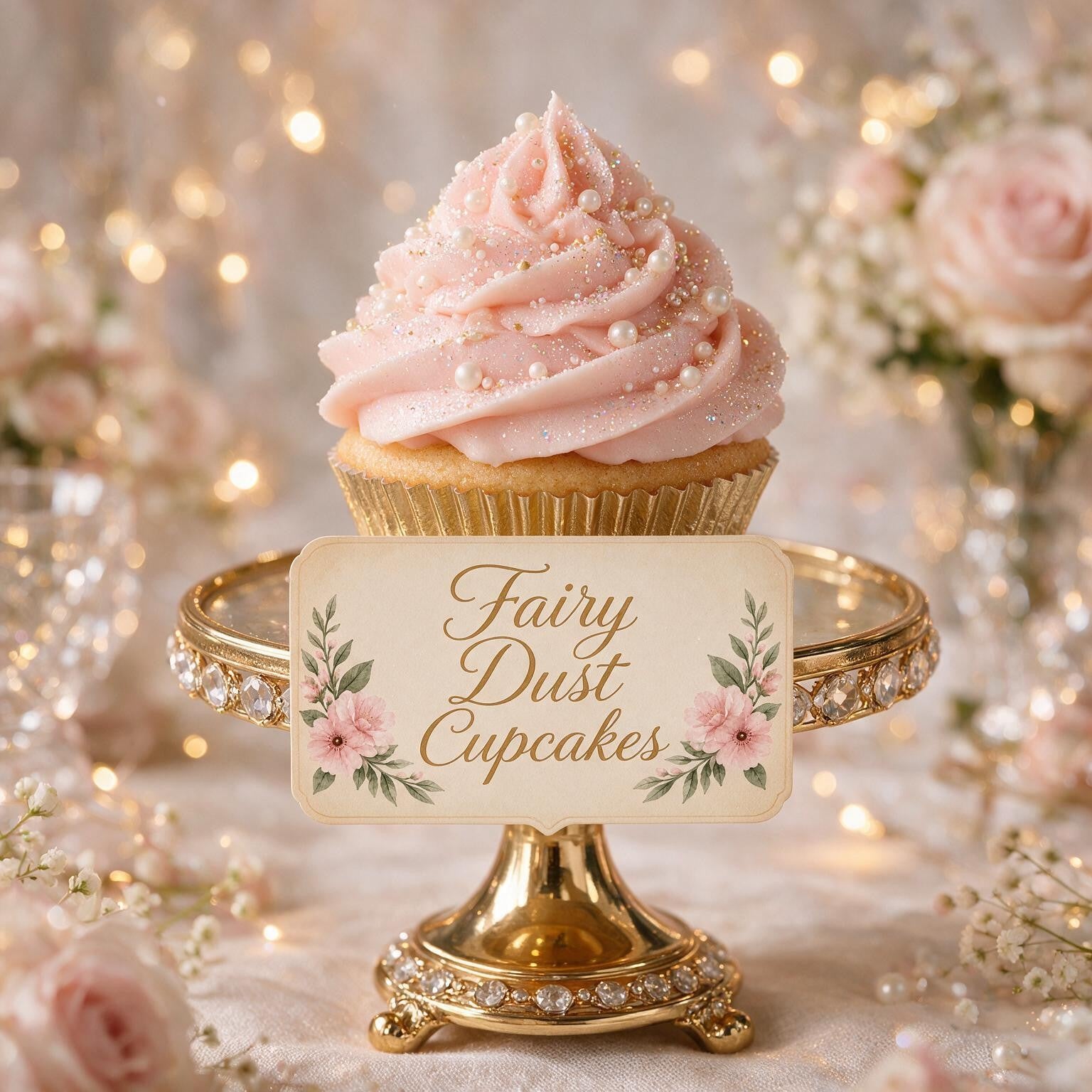 Free Fairy Party Printable Labels | Fairy Dust Cupcakes & Fairy Bread Triangles