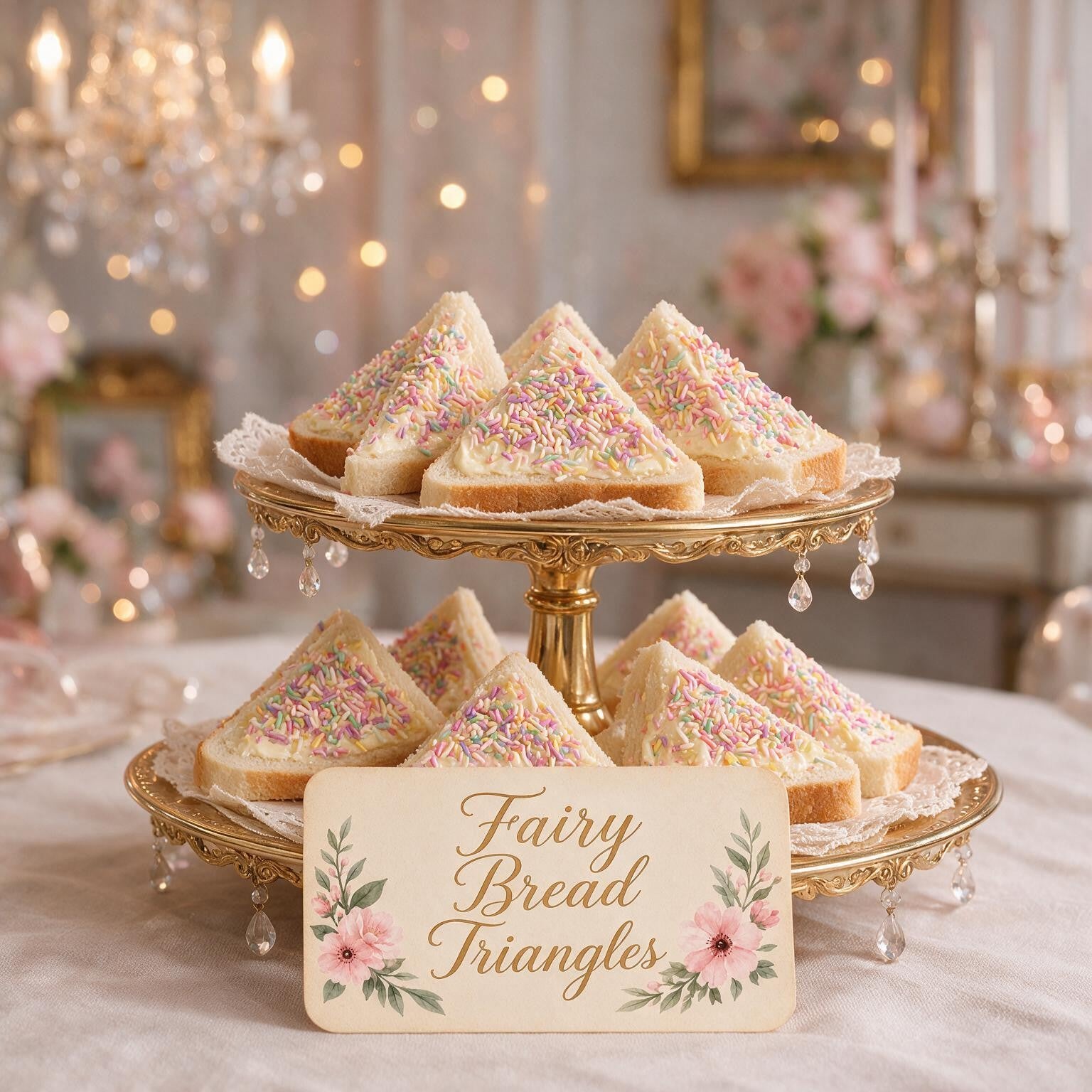 Free Fairy Party Printable Labels | Fairy Dust Cupcakes & Fairy Bread Triangles